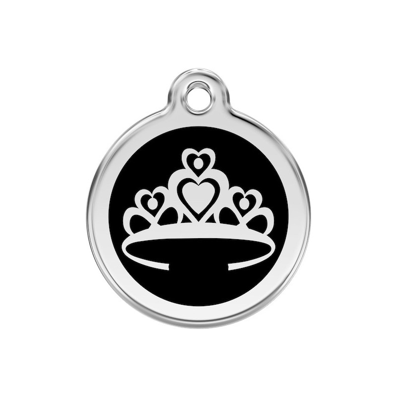 Médaille Couronne de Princesse Noire chien chat Médaille Couronne de Princesse Noire chien chat