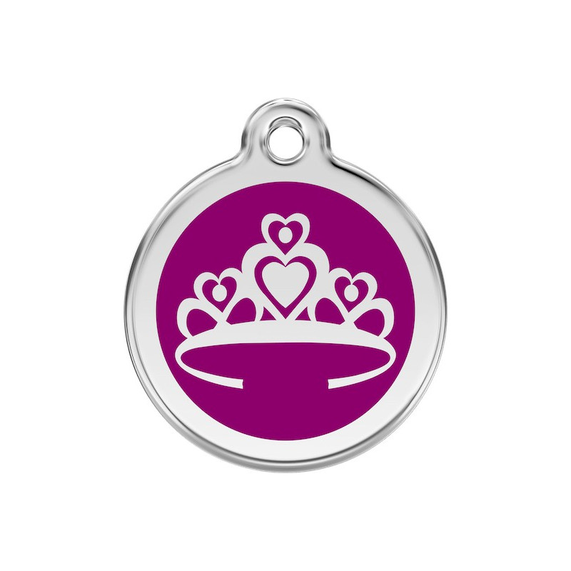 Médaille Couronne de Princesse Violet chien chat Médaille Couronne de Princesse Violet chien chat