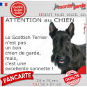 Plaque portail humour "Attention au Chien, le Scottish noir est une sonnette" 2 tailles RNG D
