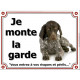 Braque Allemand, Plaque Portail Je Monte la Garde, panneau affiche, risques et périls pancarte attention au chien photo race