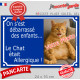 Photo Personnalisable, plaque humour bleue "On s'est débarrassé des enfants... le Chat était allergique !" balader gosse gamin