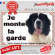 Landseer Tête, Plaque portail "portail Je Monte la Garde, risques périls" panneau affiche pancarte photo attention au chien