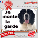 Landseer, plaque portail photo "Je Monte la Garde, risques périls" 2 tailles LUX D
