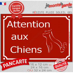 Plaque Portail extérieur "Attention aux Chiens" Rue Bordeaux pluriel 3 tailles D