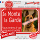 Photo personnalisable, plaque portail rouge vif "Je Monte la Garde, entrez à vos risques et périls" look plaque de rue
