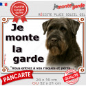 Bouvier des Flandres, plaque extérieure "Je Monte la Garde, risques périls" 2 tailles LUX D