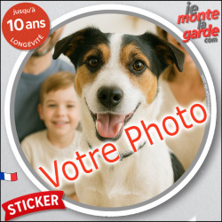 Photo personnalisable, disque photo autocollant "votre photo" Sticker adhésif rond sur mesure vitre voiture maison