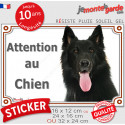 Groenendael, panneau photo autocollant "Attention au Chien" 3 tailles D