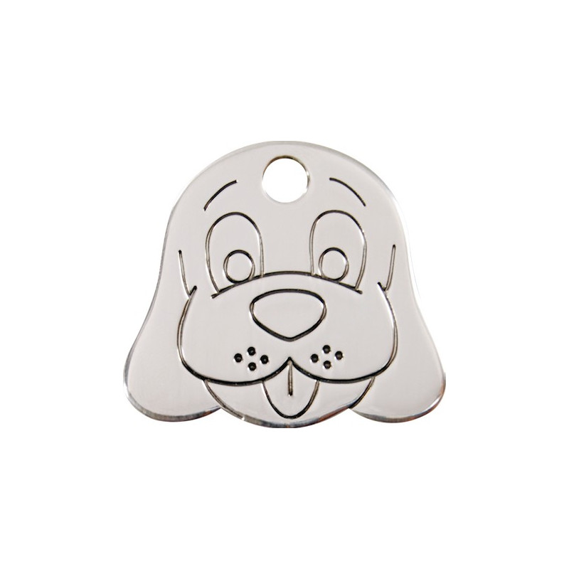 Médailles Identité Gris Chrome Chien Rigolo Médailles Identité Gris Chrome Chien Rigolo