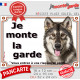 Old Inuit Dog, Inuit du Nord, plaque portail "Je Monte la Garde, risques périls" panneau affiche pancarte photo
