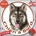 Old Inuit du Nord, disque autocollant voiture "Chien à Bord" 2 tailles D