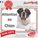 Saint-Bernard, plaque portail photo "Attention au Chien" 2 tailles LUX D