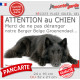 Plaque portail humour extérieure "Attention au Chien, Merci de ne pas déranger notre Berger Belge Groenendael". Photo drôle