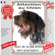 Griffon Korthals Tête, plaque extérieure portail verticale "Attention au Chien, entrez pas sans autorisation" pancarte photo