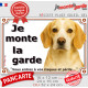 Beagle lemon, jaune citron et blanc, plaque portail "Je Monte la Garde risques périls" photo résiste intempéries