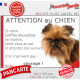 Griffon Bruxellois rouge, plaque portail humour "Attention au Chien, Jetez Vous au Sol attendez secours, courage" photo 