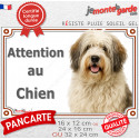 Nizinny crème, plaque extérieure portail "Attention au Chien" 3 tailles LUX D