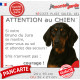 Bruno du Jura, plaque extérieure humour "Attention au Chien, Jetez Vous au Sol, attendez secours, courage" photo portail