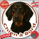Bruno du Jura, disque photo autocollant voiture "Chien à Bord" 2 tailles D