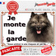 Keeshond, Spitz-Loup, plaque portail "Je Monte la Garde, vous entrez à vos risques et périls" photo résiste intempéries