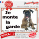 Boxer Bringé Couché, plaque portail "Je Monte la Garde, risques périls" pancarte attention au chien photo résiste intempéries