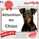 Manchester Terrier, plaque extérieure portail "Attention au Chien" photo résiste intempéries