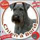 Terrier Kerry Blue, disque photo autocollant "Chien à Bord" Sticker adhésif rond vitre voiture résiste intempéries