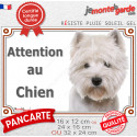 Westie, plaque portail photo "Attention au Chien" 3 tailles D