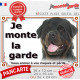 Rottweiler Tête, plaque portail extérieure "Je Monte la Garde, entrez à vos risques et périls" photo résiste intempéries