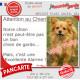 Photo Personnalisable, plaque portail humour "Attention au Chien pas bon chien de garde, mais Excellente Alarme" photo