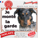 Beauceron Arlequin, plaque extérieure "Je Monte la Garde, risques périls" 3 tailles LUX D