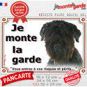 Bouvier des Flandres, plaque extérieure "Je Monte la Garde, risques périls" 3 tailles LUX D