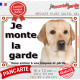 Labrador Sable Tête, Plaque portail "Je Monte la Garde, risques périls" panneau photo pancarte attention au chien