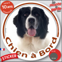 Landseer, sticker voiture "Chien à Bord" 2 tailles