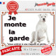 Dogue Argentin Assis, panneau portail "Je monte la garde, entrez vos risques et périls" photo Dogo résiste intempéries