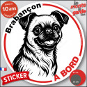 Disque autocollant voiture "Brabançon à Bord" noir et blanc 2 tailles D