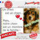 Photo Personnalisable, plaque portail "Un chien est un membre la famille" Attention au Chien règles maison