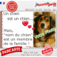 Photo Personnalisable, plaque portail "Un chien est un membre la famille" Attention au Chien règles maison avec prénom chien