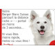 Berger Blanc Suisse, pancarte humour photo "parcourt distance niche-portail 3 secondes" SEO sans calque