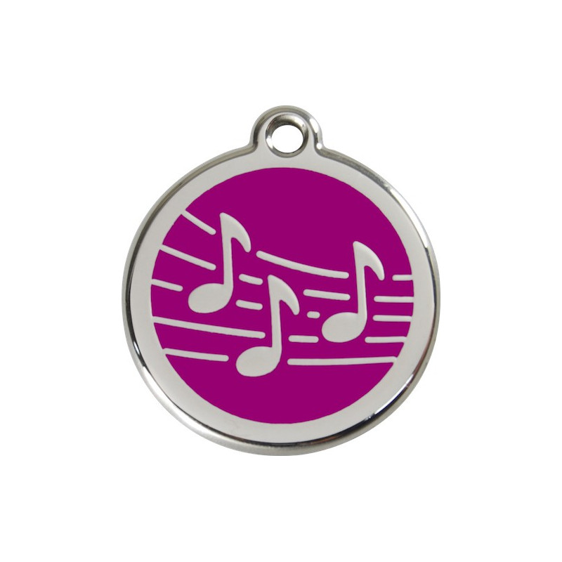 Médailles Identité Violet Notes de Musique Chien ou Chat Médailles Identité Violet Notes de Musique Chien ou Chat