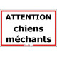 "Attention ChienS MéchantS", Plaque de Portail avec Liseré Rouge au pluriel, résiste intempéries SEo sans calque