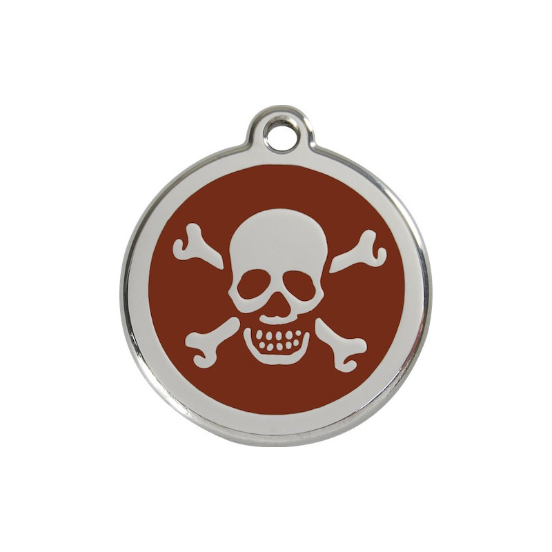 Médailles Identité Drapeau Pirate Marron Chocolat Chien et Chat Médailles Identité Drapeau Pirate Marron Chocolat Chien et Chat
