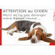 Plaque portail humour "Attention au Chien, Merci de ne pas déranger notre Basset Hound" Photo fatigué résiste intempéries