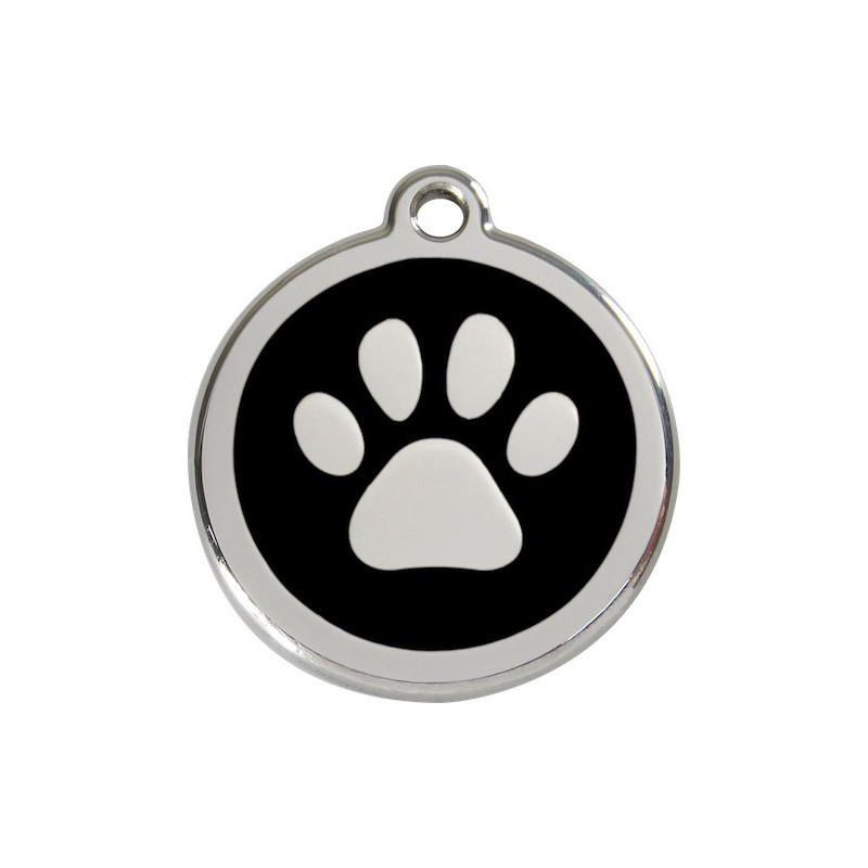 Médailles Identité Noire Coup de Patte Chien et Chat (gravée avec anneau) Médailles Identité Noire Coup de Patte Chien et Chat (gravée avec anneau)