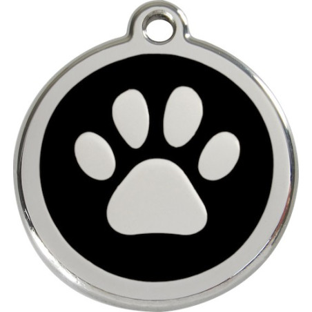 Médailles Identité Noire Coup de Patte Chien et Chat (gravée avec anneau)