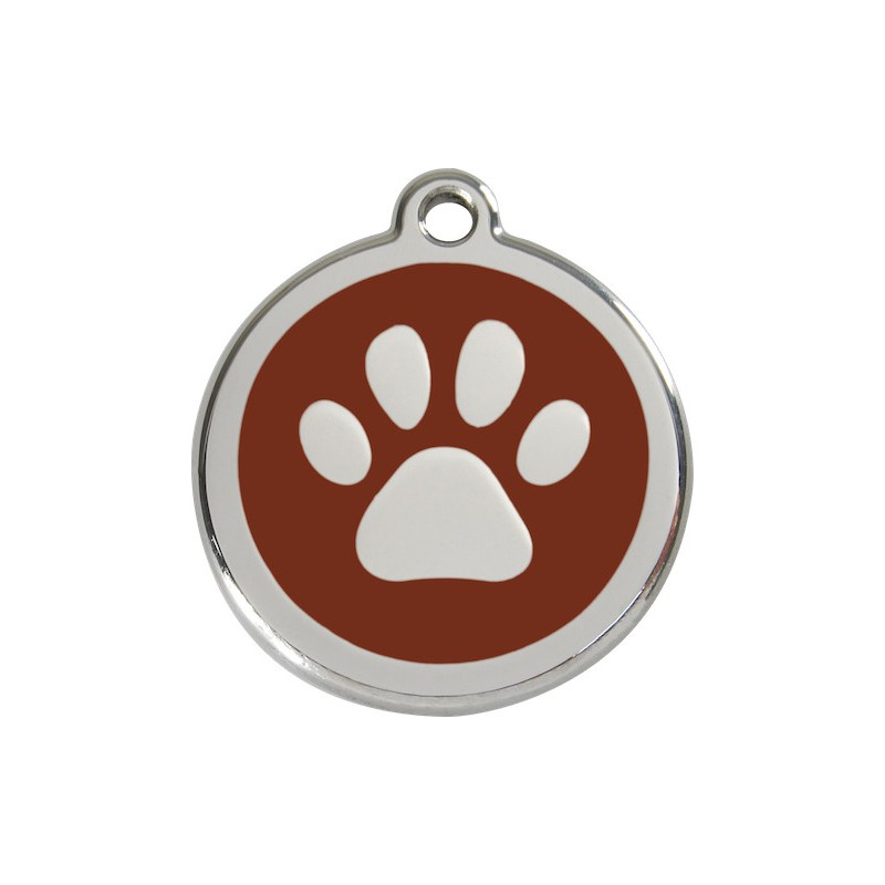 Médailles Identité Marron Chocolat Coup de Patte Chien et Chat (gravée avec anneau) Médailles Identité Marron Chocolat Coup de Patte Chien et Chat (gravée avec anneau)