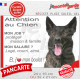 Berger Hollandais poil court, plaque extérieure humour "Attention au Chien, j'aime mon job, protéger Maison famille. Salaire