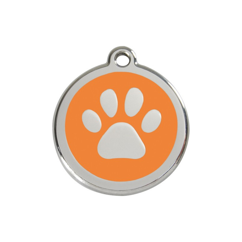 Médailles Identité Orange Coup de Patte Chien et Chat (gravée avec anneau) Médailles Identité Orange Coup de Patte Chien et Chat (gravée avec anneau)