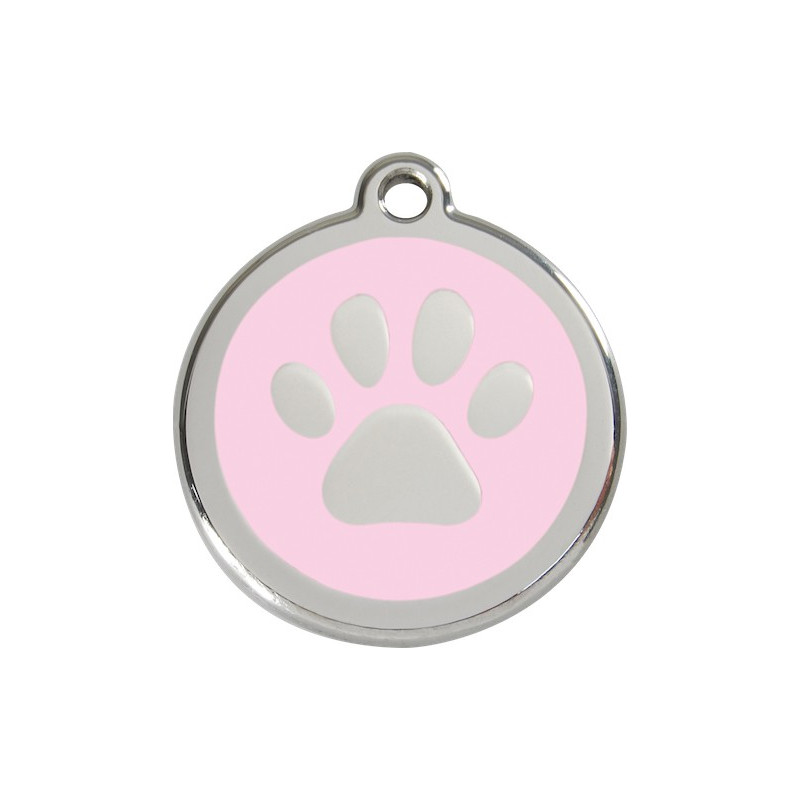Médailles Identité Rose Coup de Patte Chien et Chat (gravée avec anneau) Médailles Identité Rose Coup de Patte Chien et Chat (gravée avec anneau)