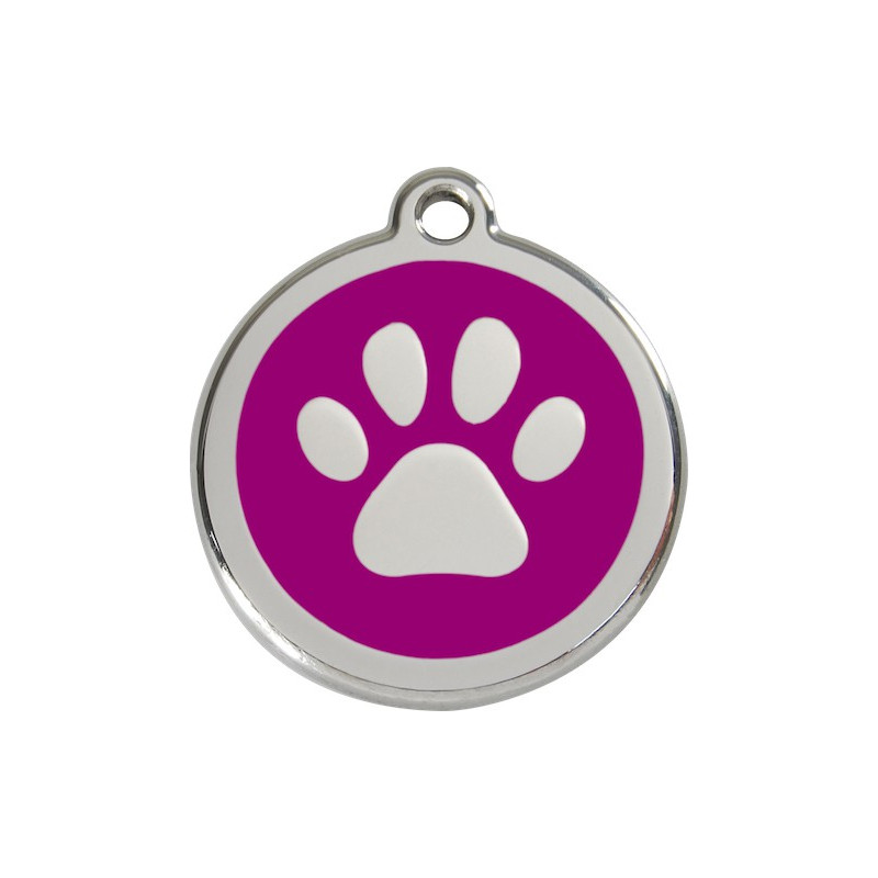 Médailles Identité Violet Coup de Patte Chien et Chat (gravée avec anneau) Médailles Identité Violet Coup de Patte Chien et Chat (gravée avec anneau)